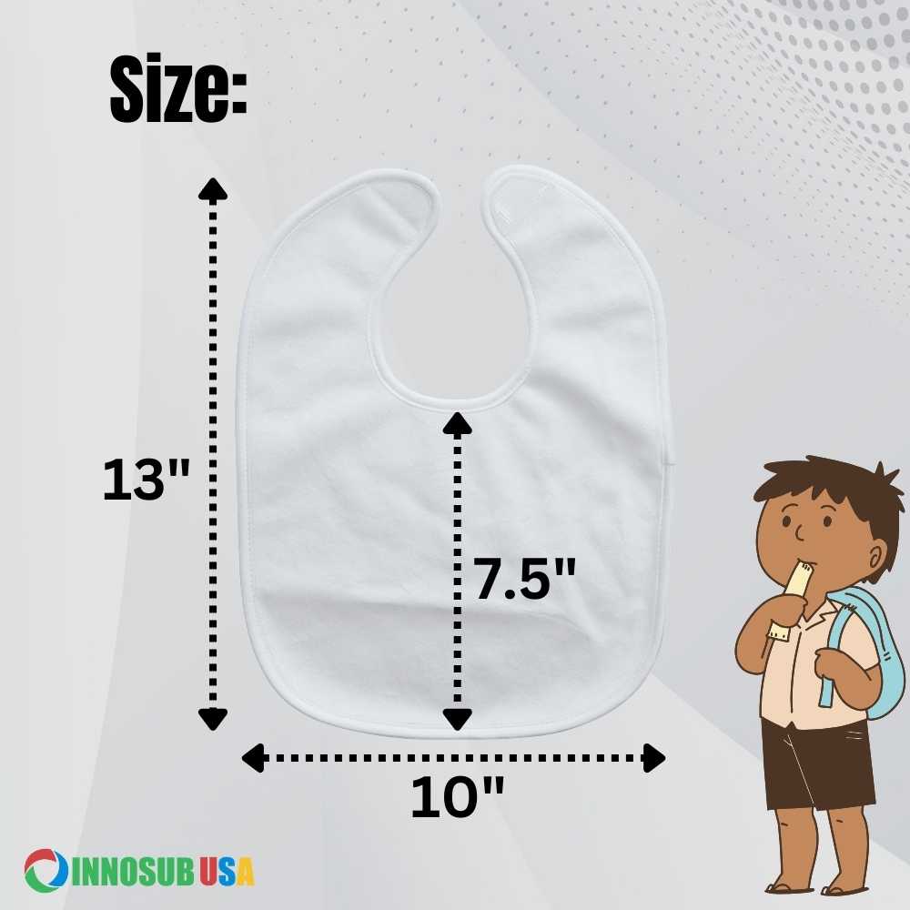 Sublimation Blanks Crystal Velvet Baby Bib Feeder Bibs for Baby Decorating Feeding Teething Drooling