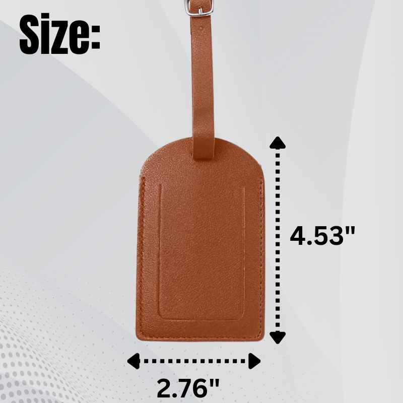 Sublimation Blanks Suitcase Travel Name Tag Blank Custom Print PU Leather  Labels Loss Prevention Luggage Tags - Brown / White