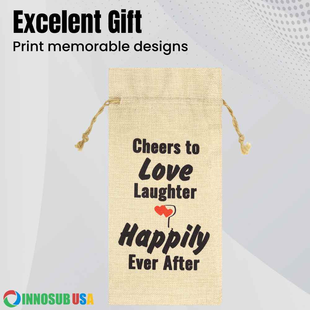 Sublimation Blank Wine Bag Burlap | Bottle Sleeve | INNOSUB USA