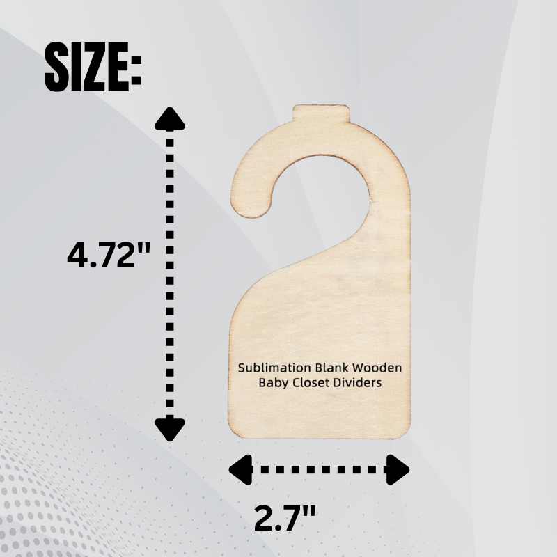 Sublimation Wood Dividers Blank For Newborn Closet Clothing