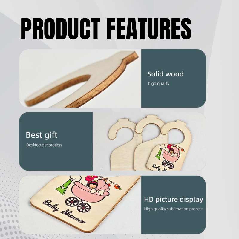 Sublimation Wood Dividers Blank For Newborn Closet Clothing