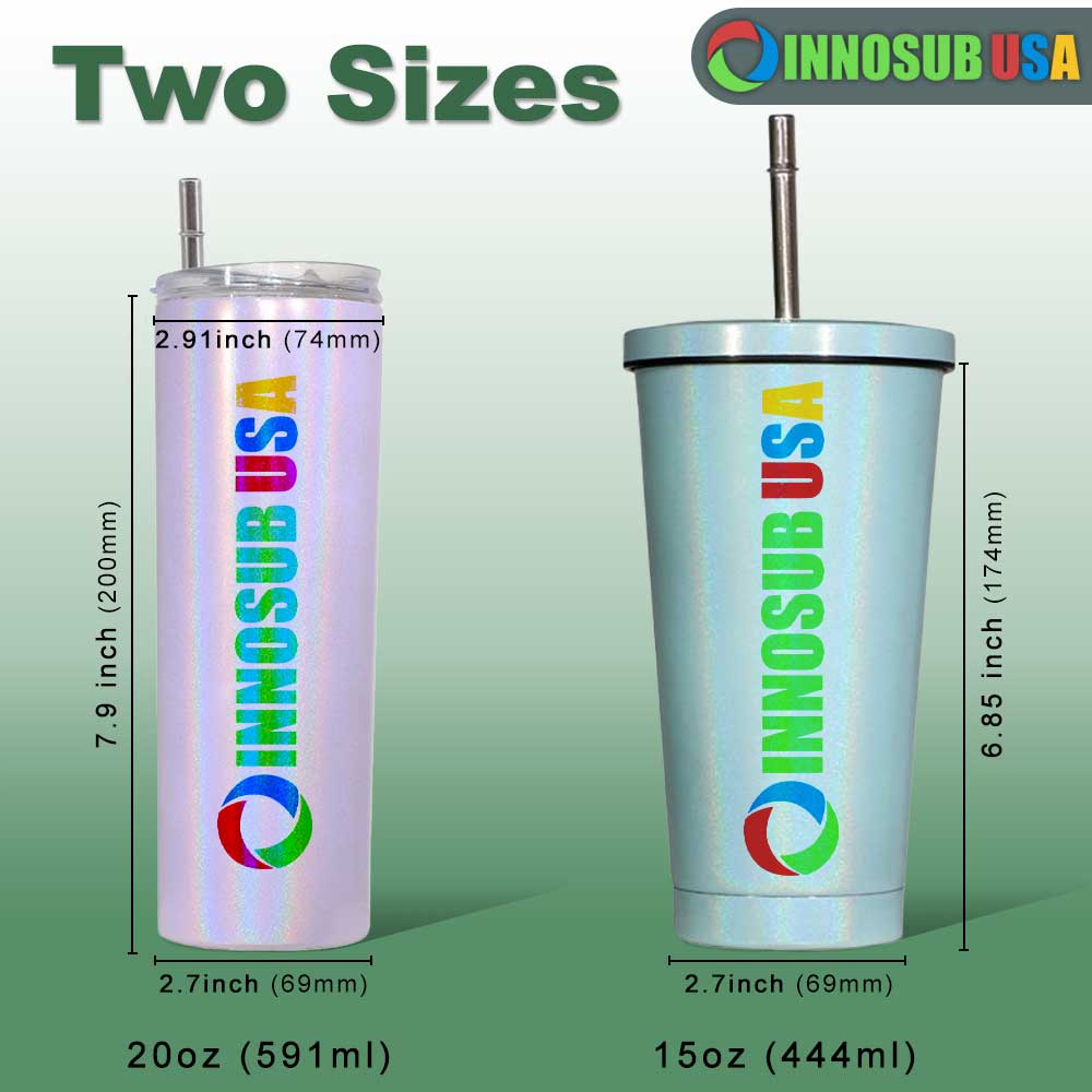 Sublimation Tumbler 15 Oz Blanks | Glitter Finish by INNOSUB USA