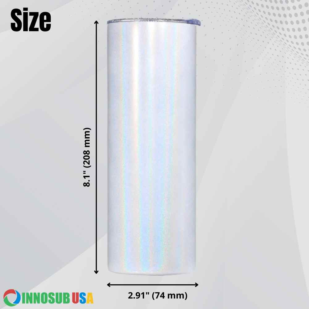 Sublimation Tumbler Blanks 20 Oz  | Glitter Tumblers  | DIY Tumbler Printing - Glitter Finish by INNOSUB USA