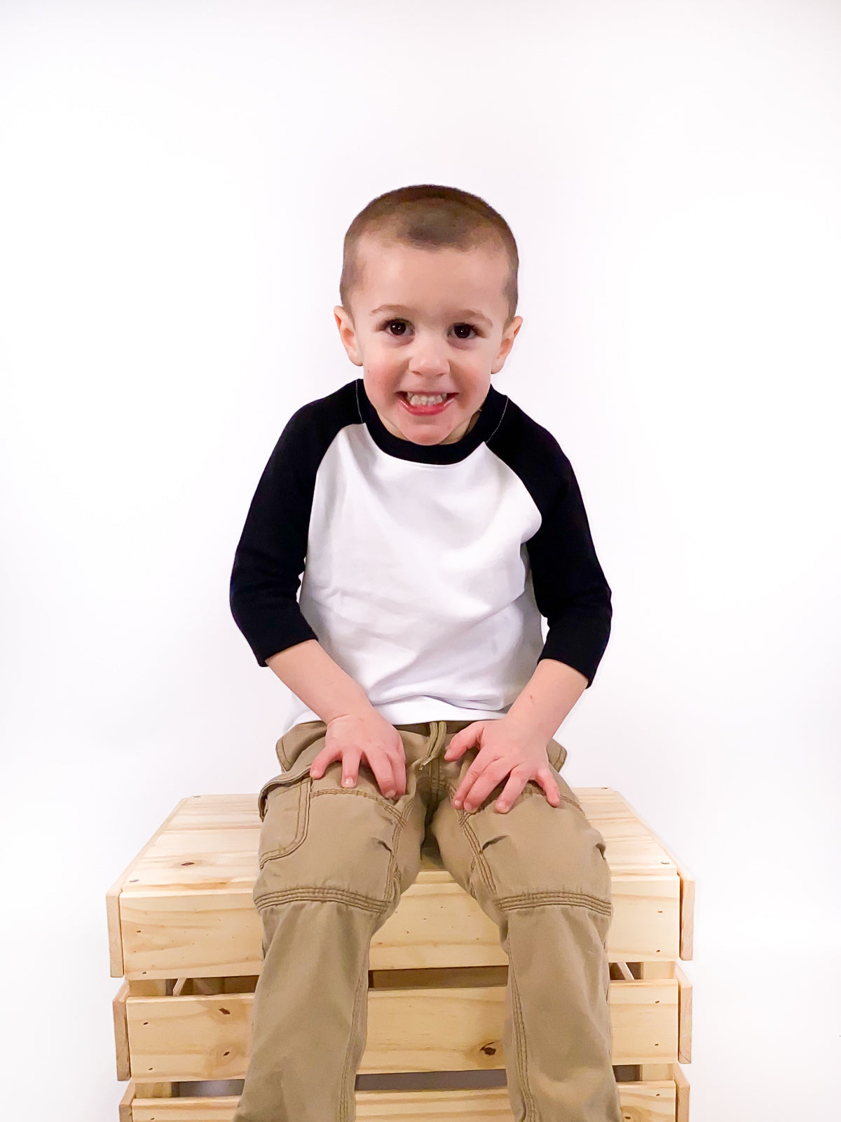 Unisex Raglan Shirt with White Body (Youth) by