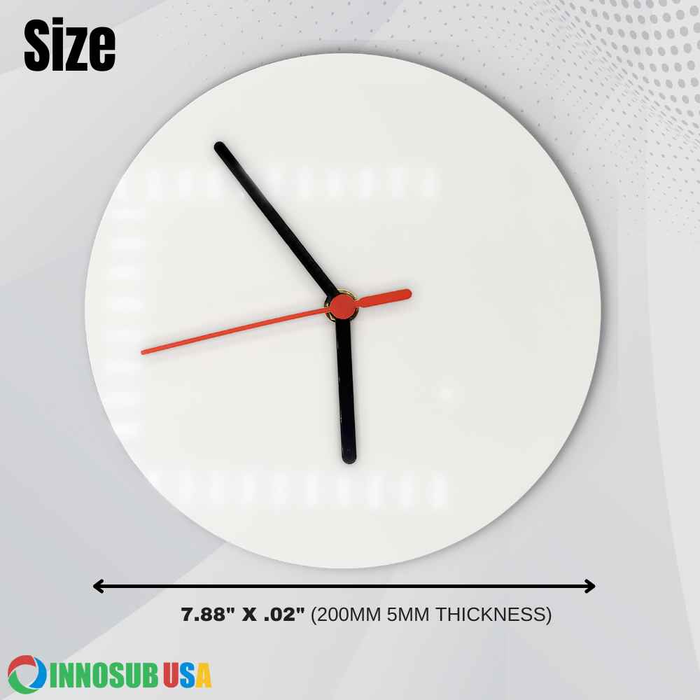 Sublimation MDF Wall Clock Blanks |Manually  WallClock | 8 inch | 12" | by INNOSUB USA