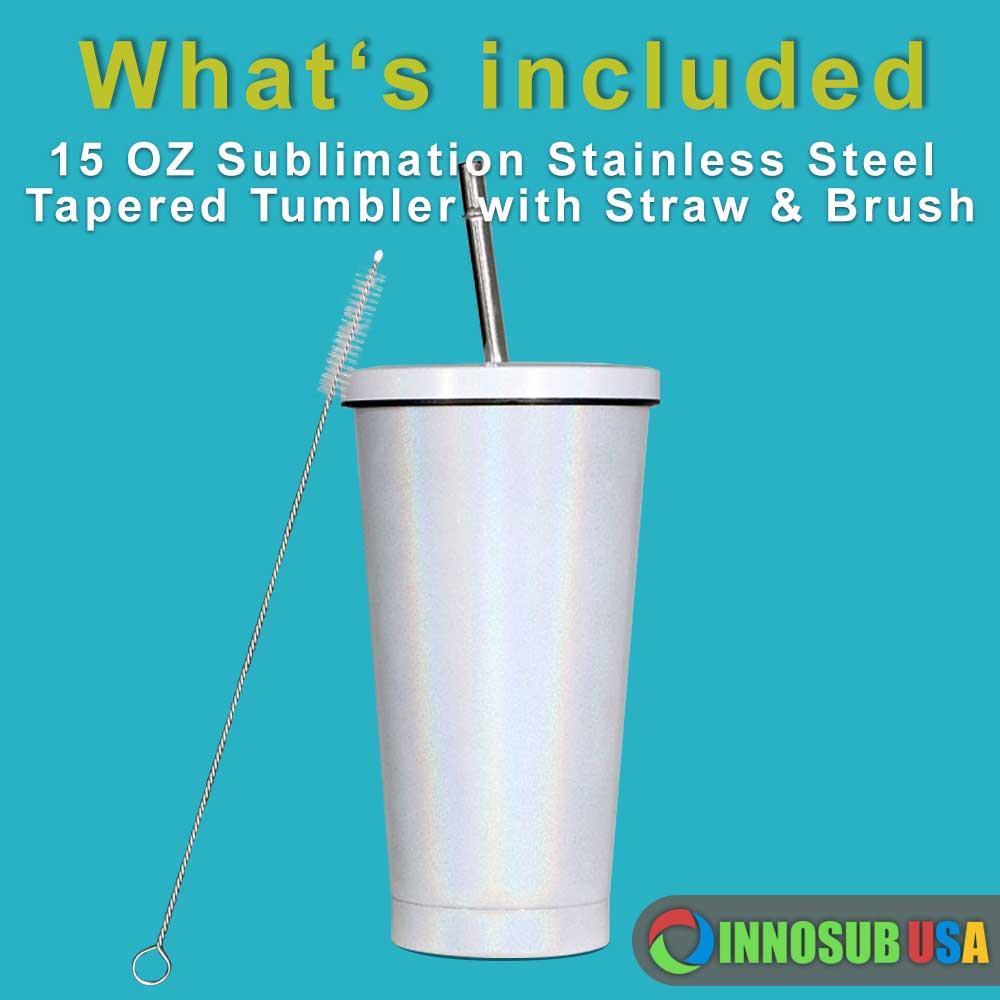 Sublimation Tumbler 15 Oz Blanks | Glitter Finish by INNOSUB USA