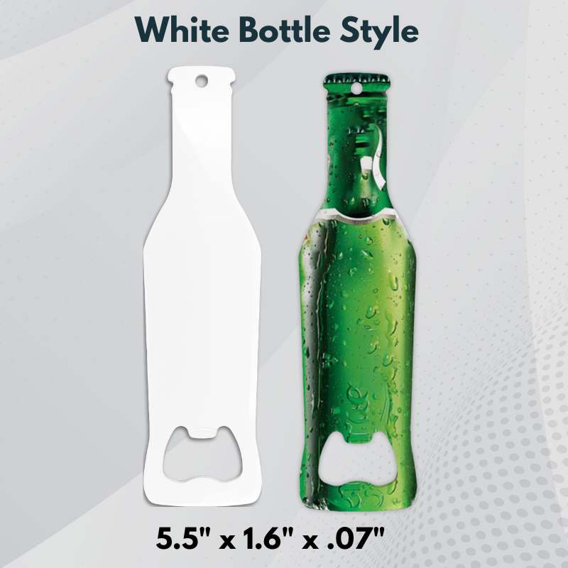 Sublimation blanks Bottle Opener Blanks | Print 2 Sided |Silver |White | by INNOSUB USA