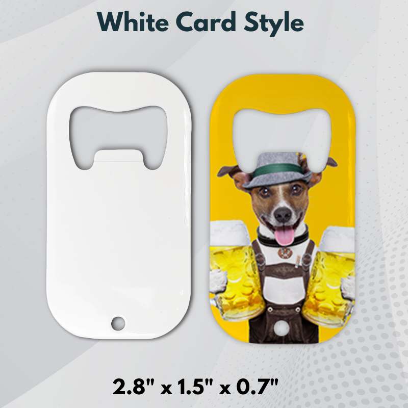 Sublimation blanks Bottle Opener Blanks | Print 2 Sided |Silver |White | by INNOSUB USA