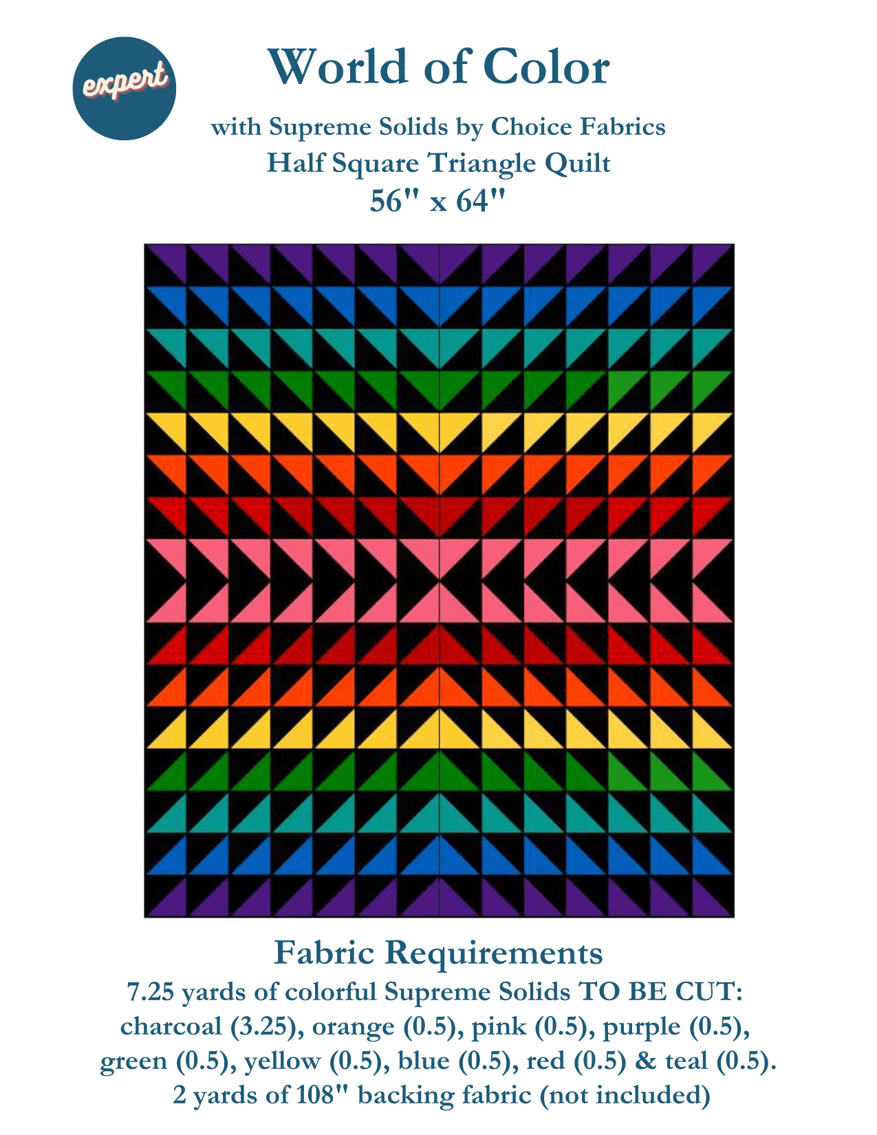 World of Color Quilt Kit - Supreme Solids Edition