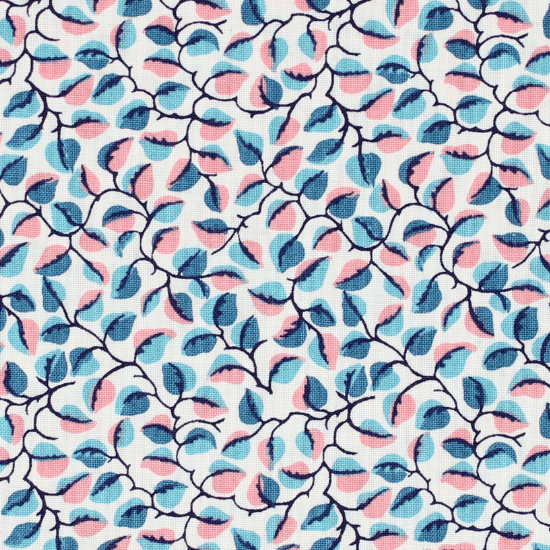 Climbing Leaves - Teal/Pink