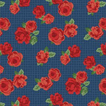Summertime Daydream - Florals All Over - Navy
