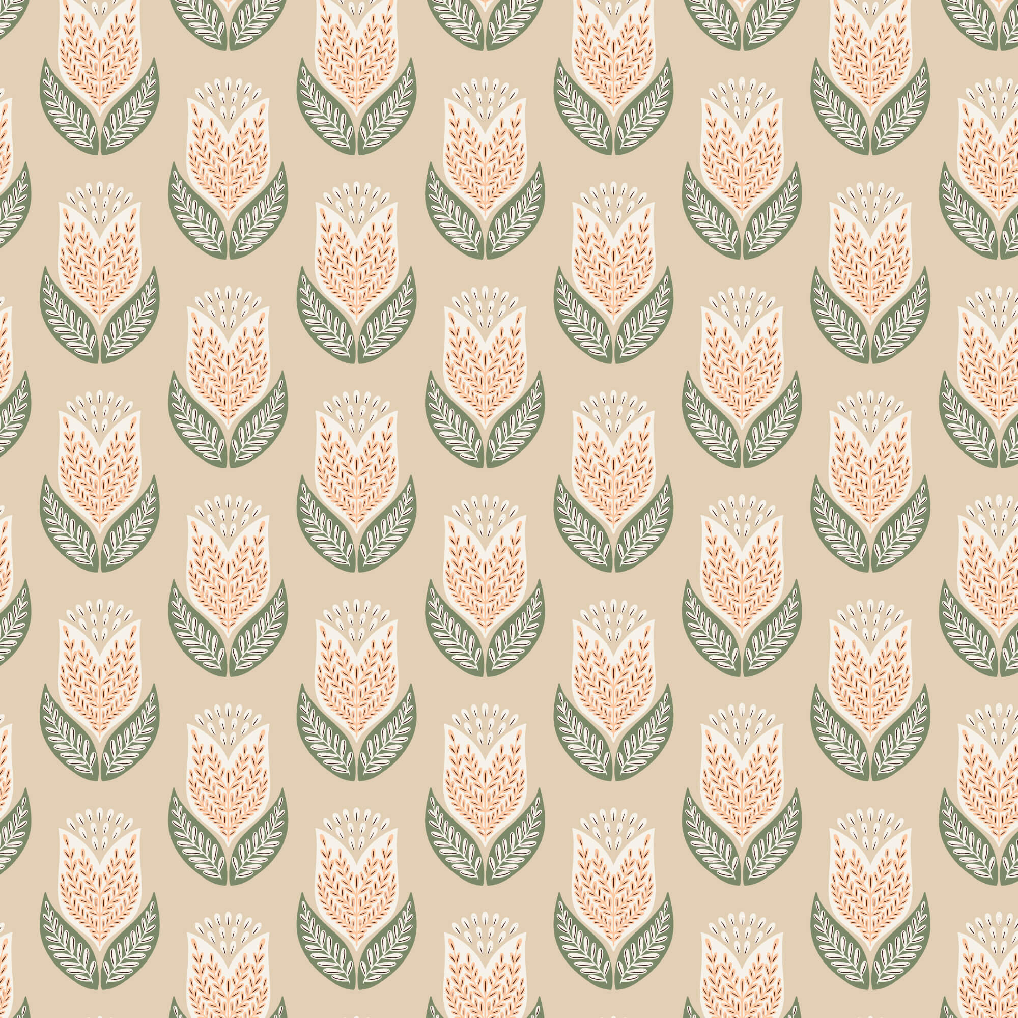 Honey Garden - Tulips - Tan