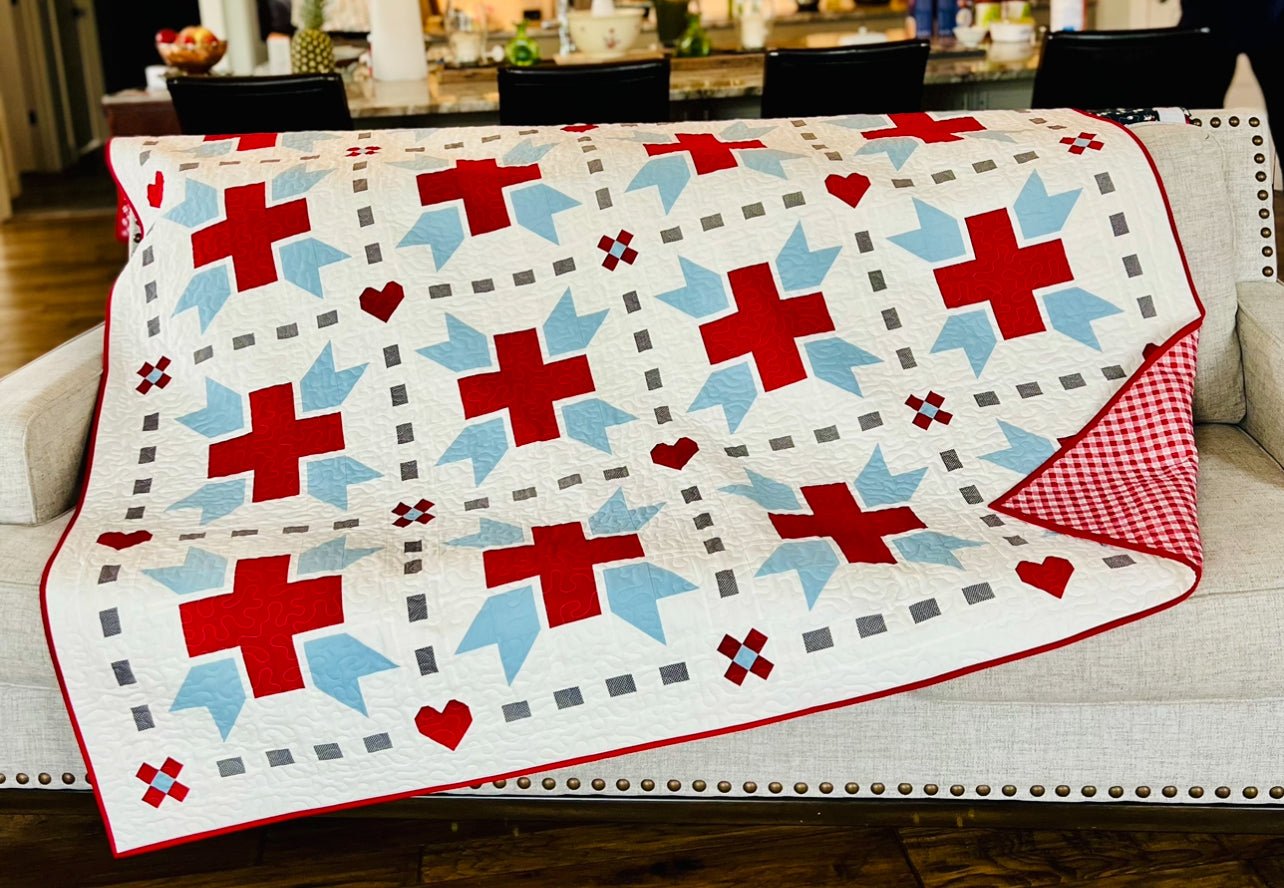 Angels Wear Scrubs Quilt Pattern - Paper Print Version