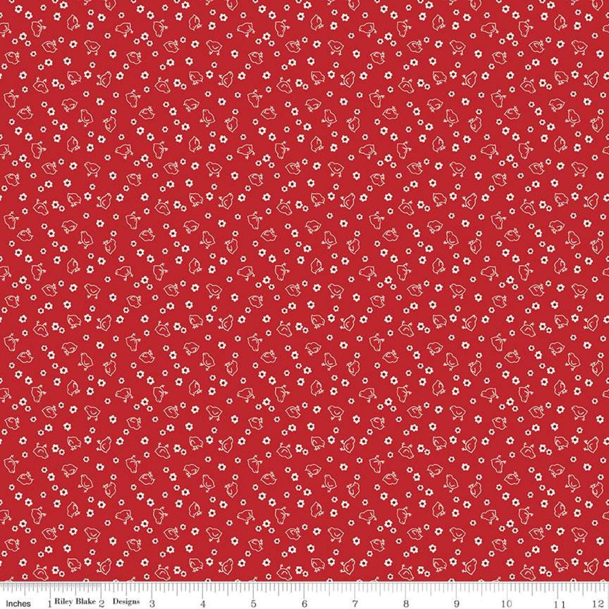 Calico Collection Fabric, Lori Holt, Riley Blake - RED