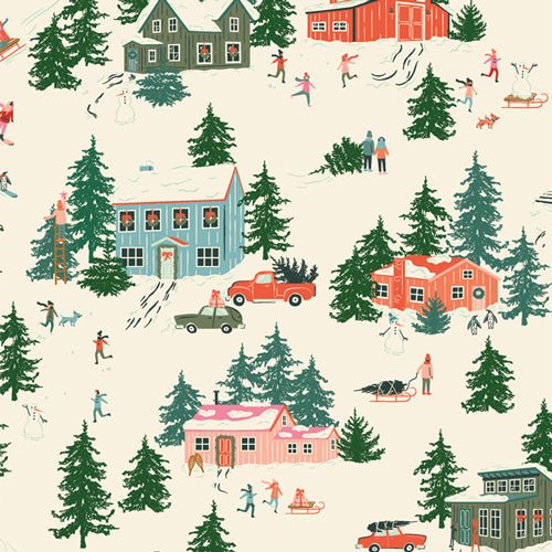 Christmas in the Cabin Fabric