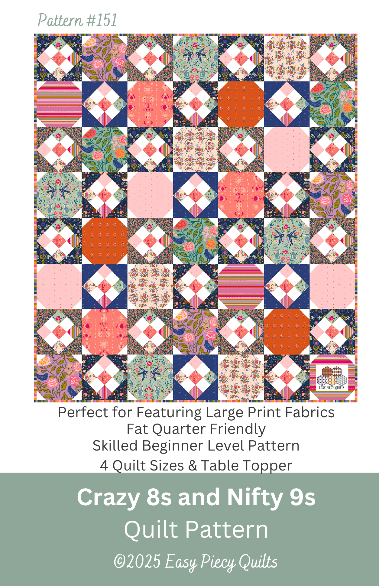Crazy 8s & Nifty 9s Quilt Kit