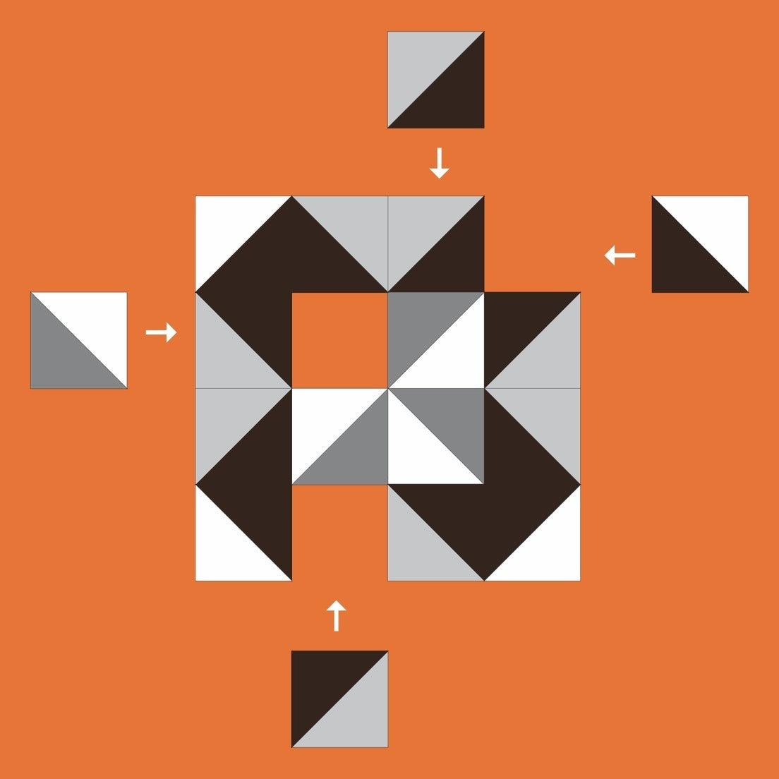 Half-Square Triangle Quilt Block Design Deck