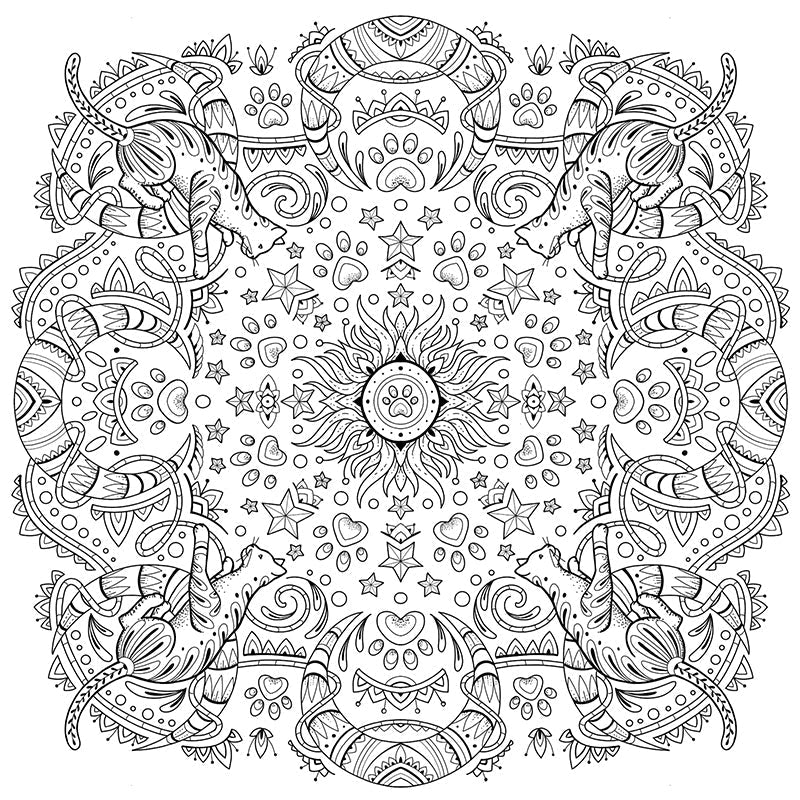 My Cat Mandala Coloring Book