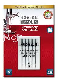 ORGAN Embroidery Anti-Glue Needle 75/11 #C15X1NS-11