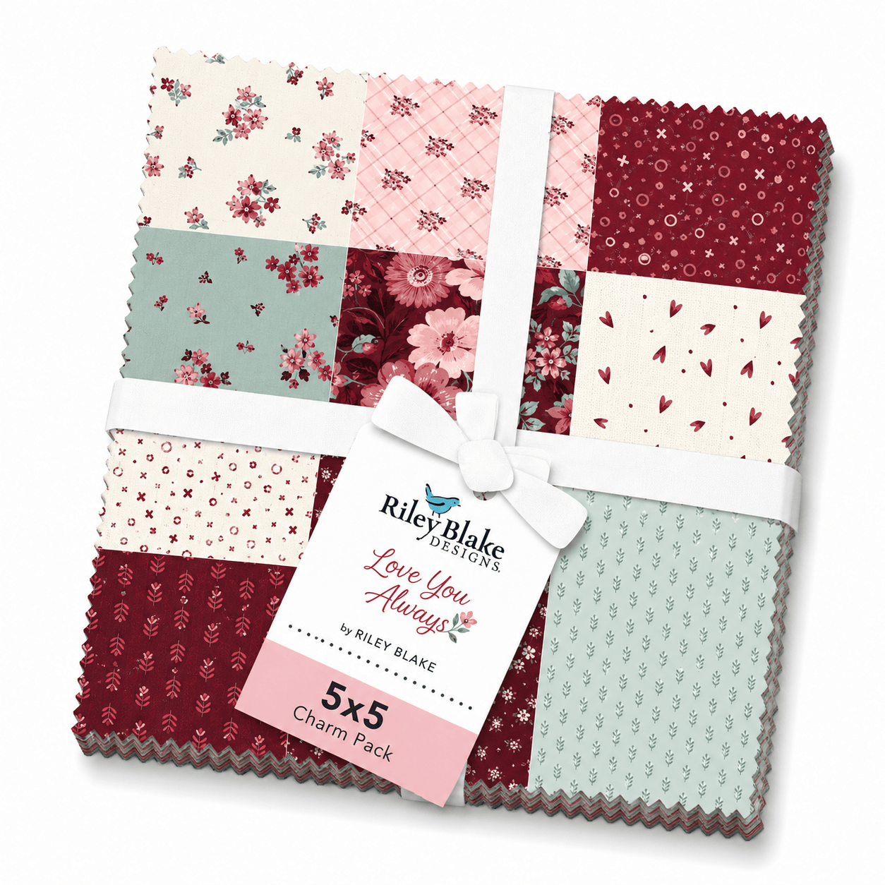 Love You Always by Riley Blake - 5x5 Charm Pack (42 Cuts)