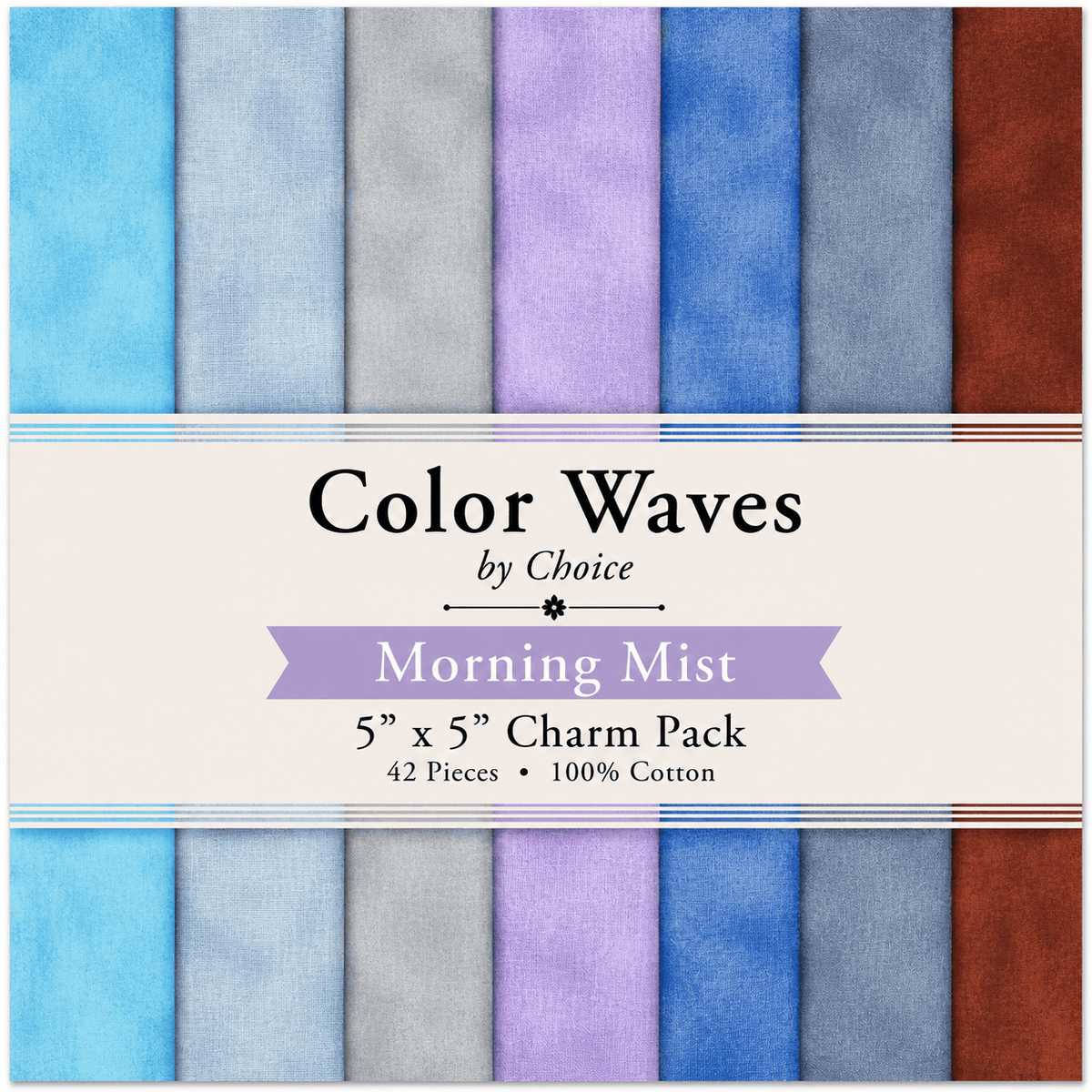 Color Waves Morning Mist Charm Pack - 42 Squares