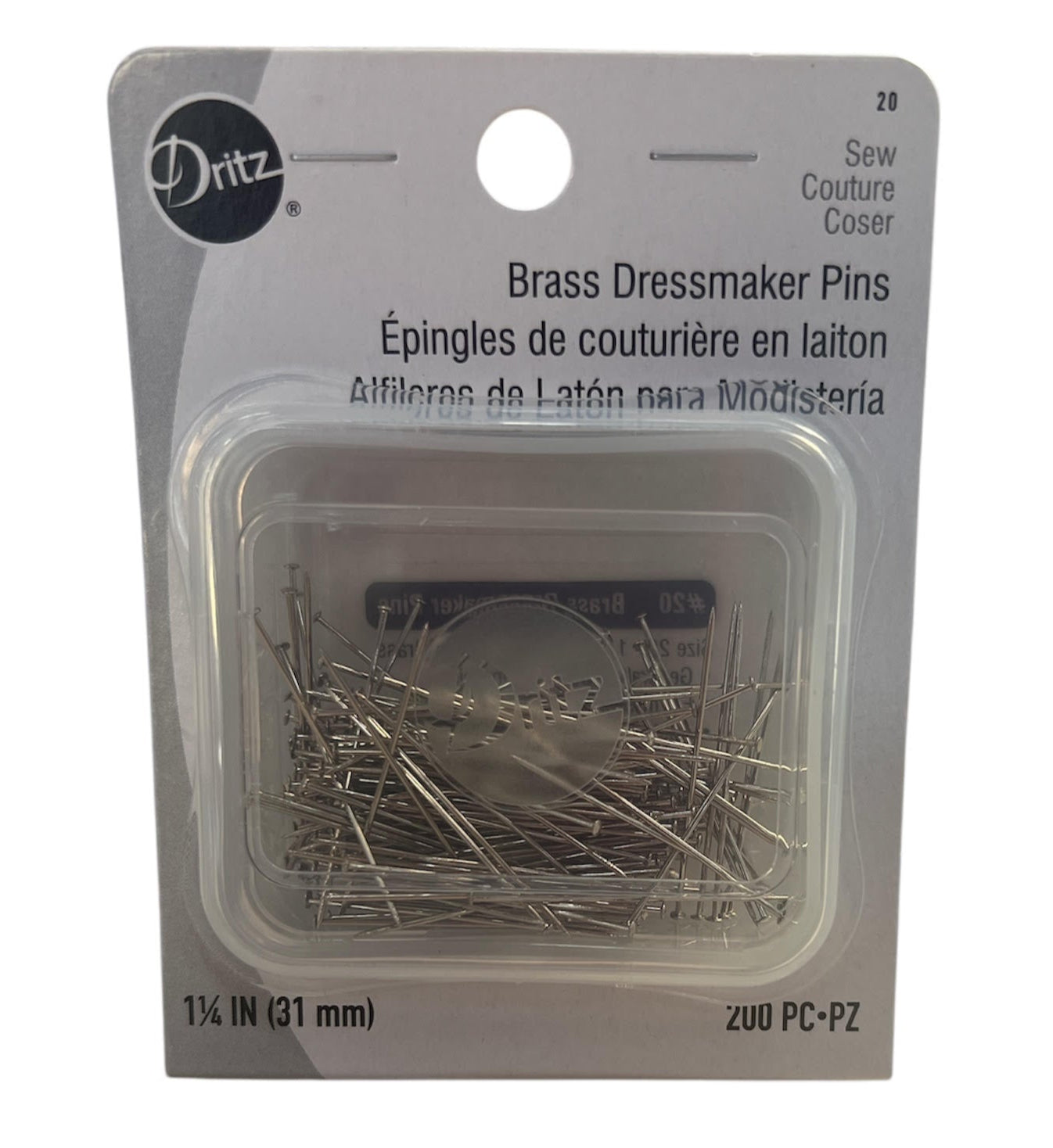 200 Brass Dressmaker Pins