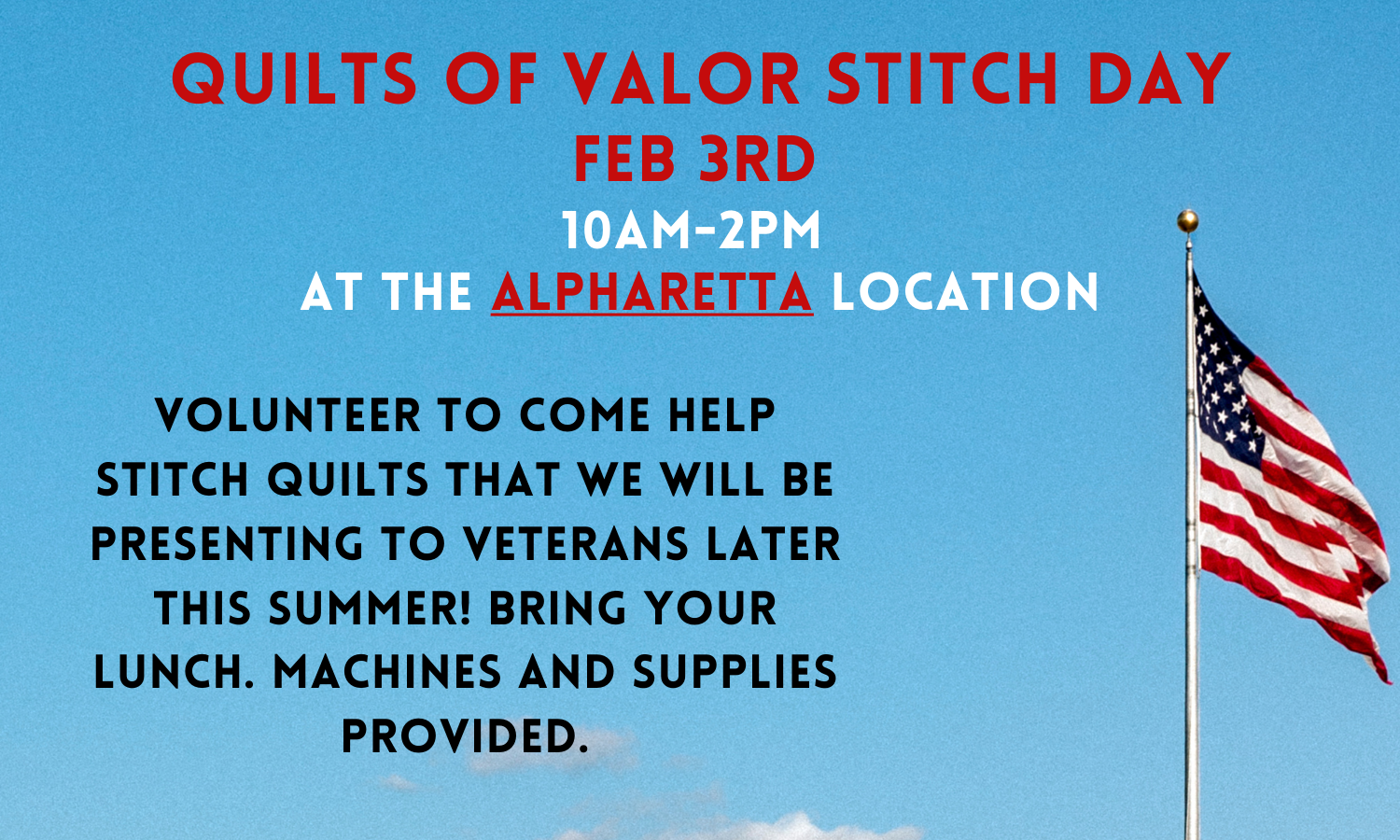 Quilts of Valor Stitch Day 2/3/26