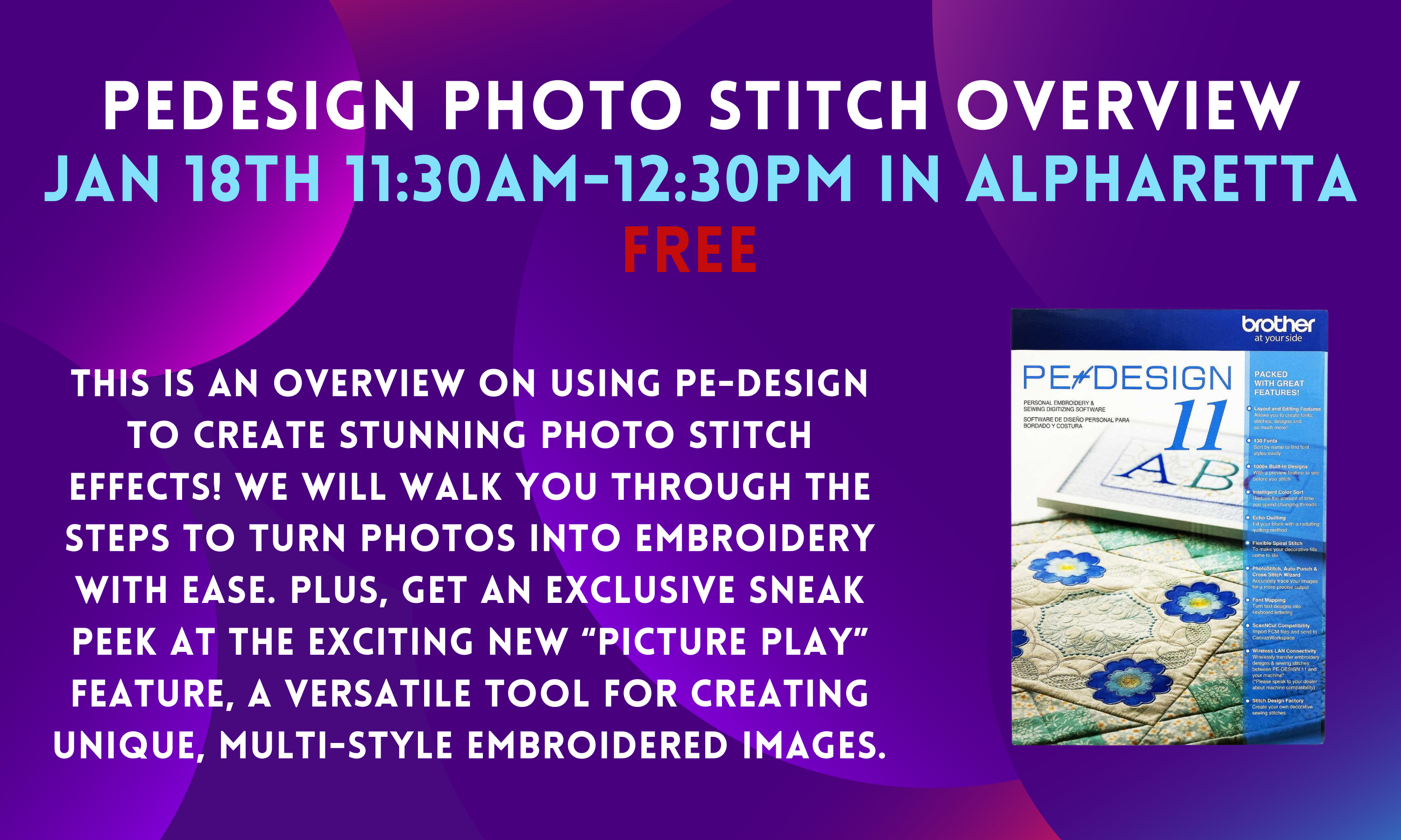 PE Design Photo Stitch Overview 1/18