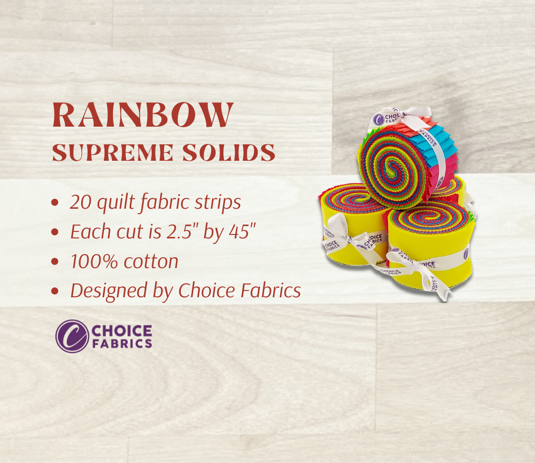 Supreme Solids - 2.5" Roll - Rainbow (20 cuts)
