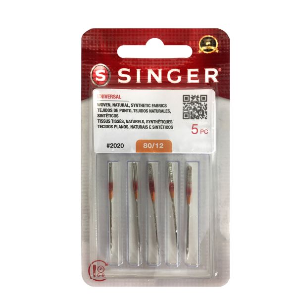 Universal (Sharp Point) Needle, Singer Red Band (#801R) 80/12 #S2020-12