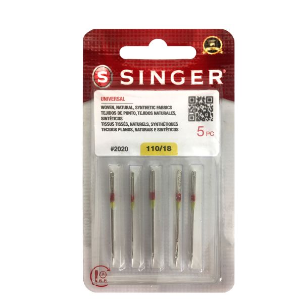 Universal (Sharp Point) Needle 110/18, Singer Red Band (#801R) #S2020-18