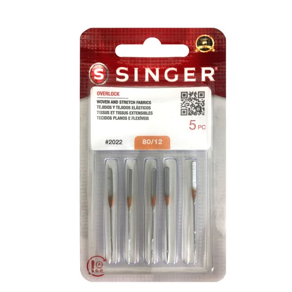 Overlock Needle, Singer Double Groove 80/12 # S2022-12