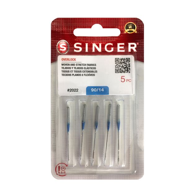 Overlock Needle 90/14, Singer Double Groove #S2022-14