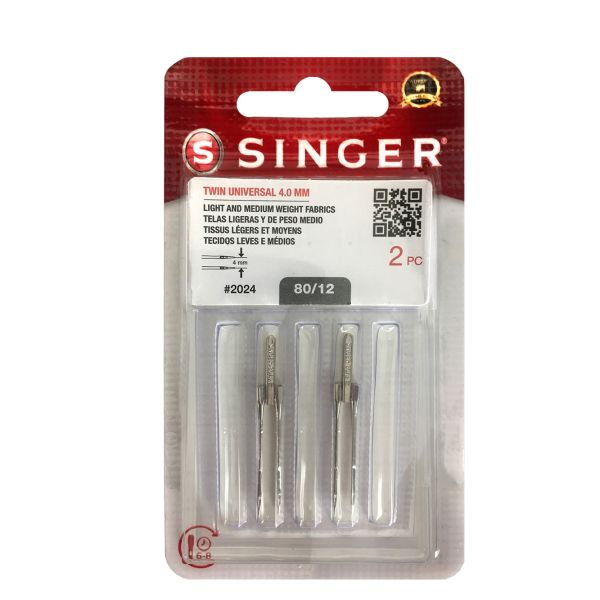 Twin Universal Needle 4.0mm, Singer 90/14 #S2024-14