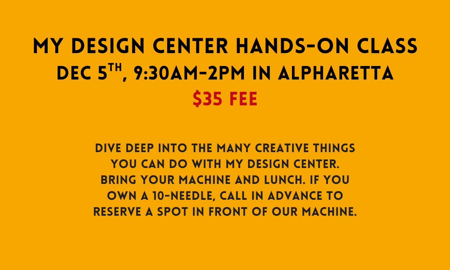 My Design Center Hands-on Class 12/5