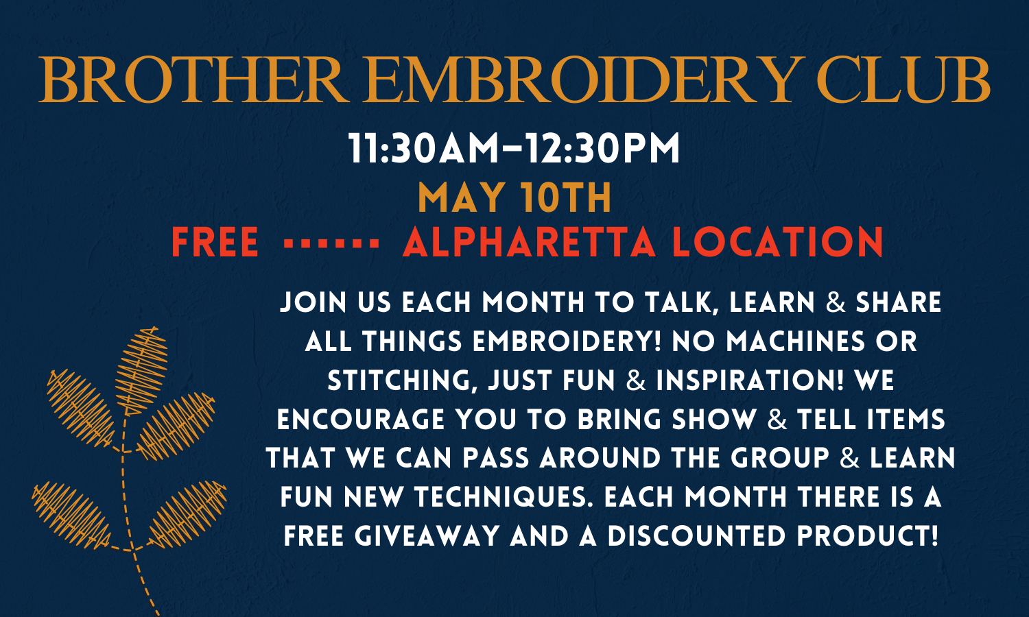 Brother Embroidery Club 5/10