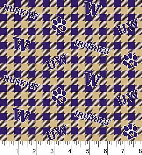 Washington Huskies - Buffalo Plaid (3-Yard Pack)