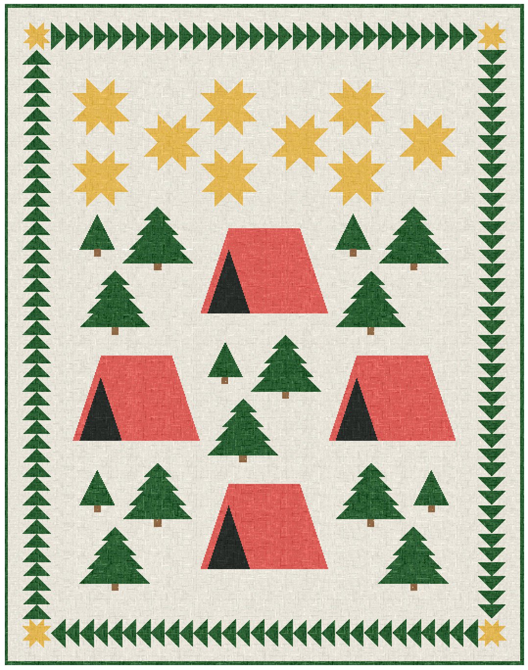 Woodland Camping Adventure Quilt Kit
