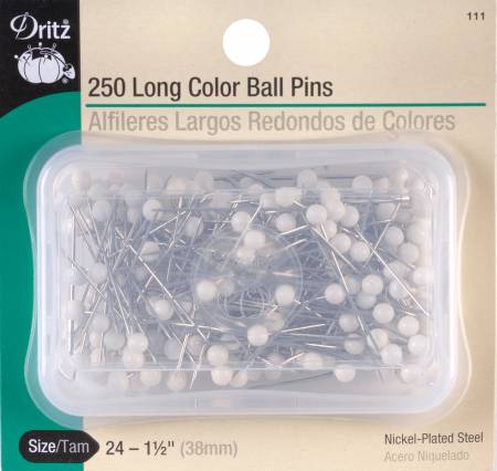 1 1/2in Long Color Ball Pins 250pc