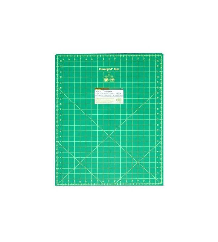 Cutting Mat Omnigrid Green with Yellow Grid 18in x 24in