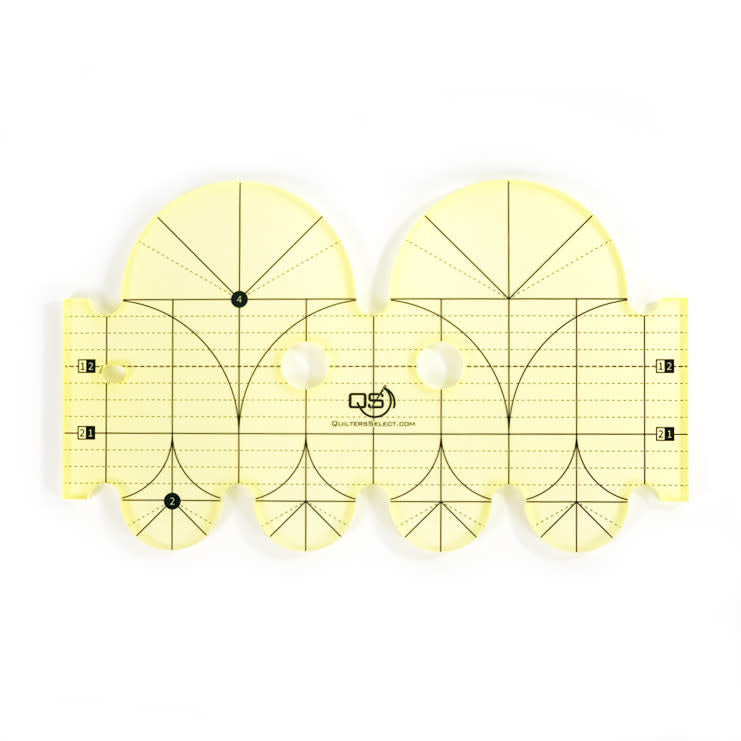 QS  Machine Quilting Ruler  Precision 4" & 2" Arc