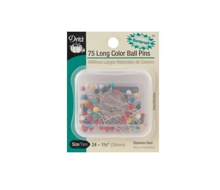 Long Color Ball Pins 75