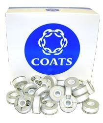 Coats Polyester Astra M Prewound Bobbins White - 10 pack