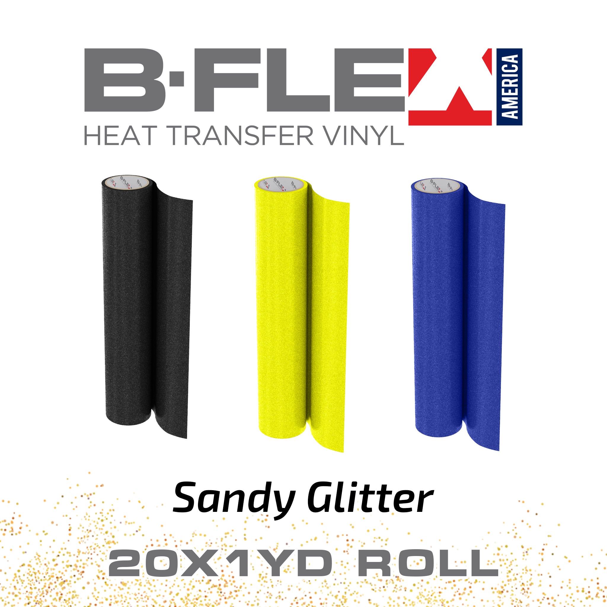 B-Flex Sandy Glitter - 20"x1YD ROLL