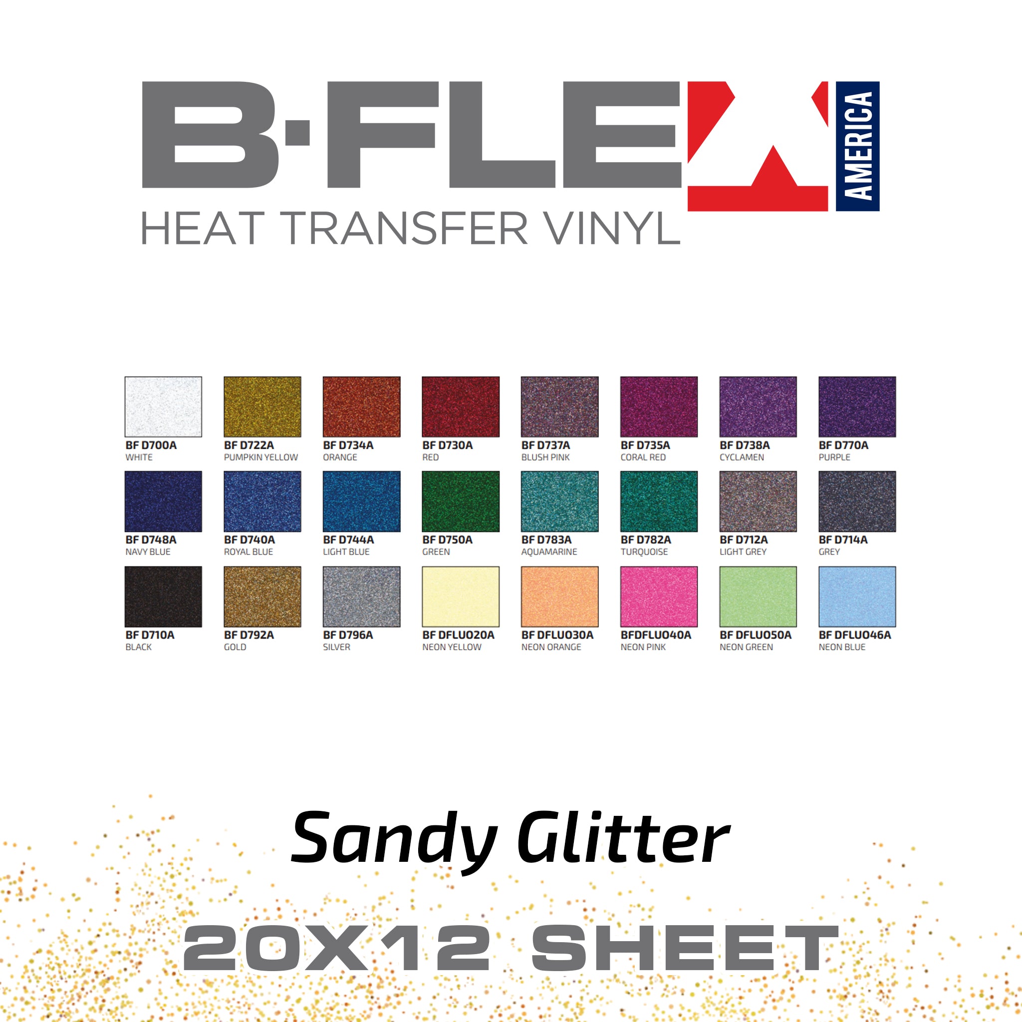B-Flex Sandy Glitter - 20"x12" SHEET