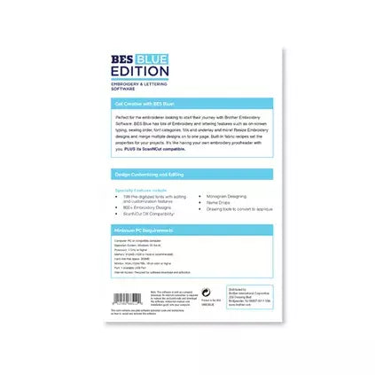 Brother SABESBLUE BES Blue Embriodery & Lettering Software