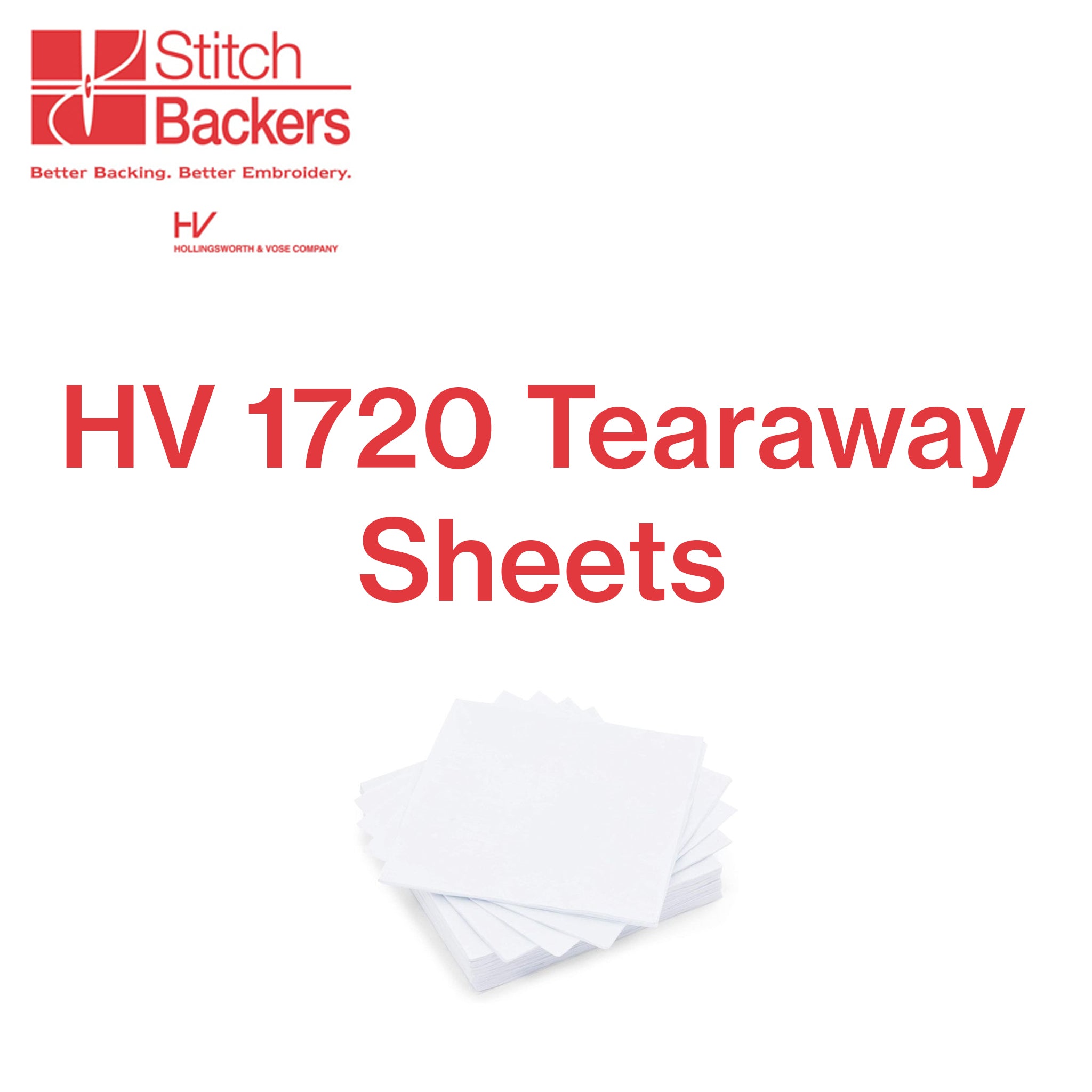 HV 1720 Tearaway/Washaway 1.5oz Sheets