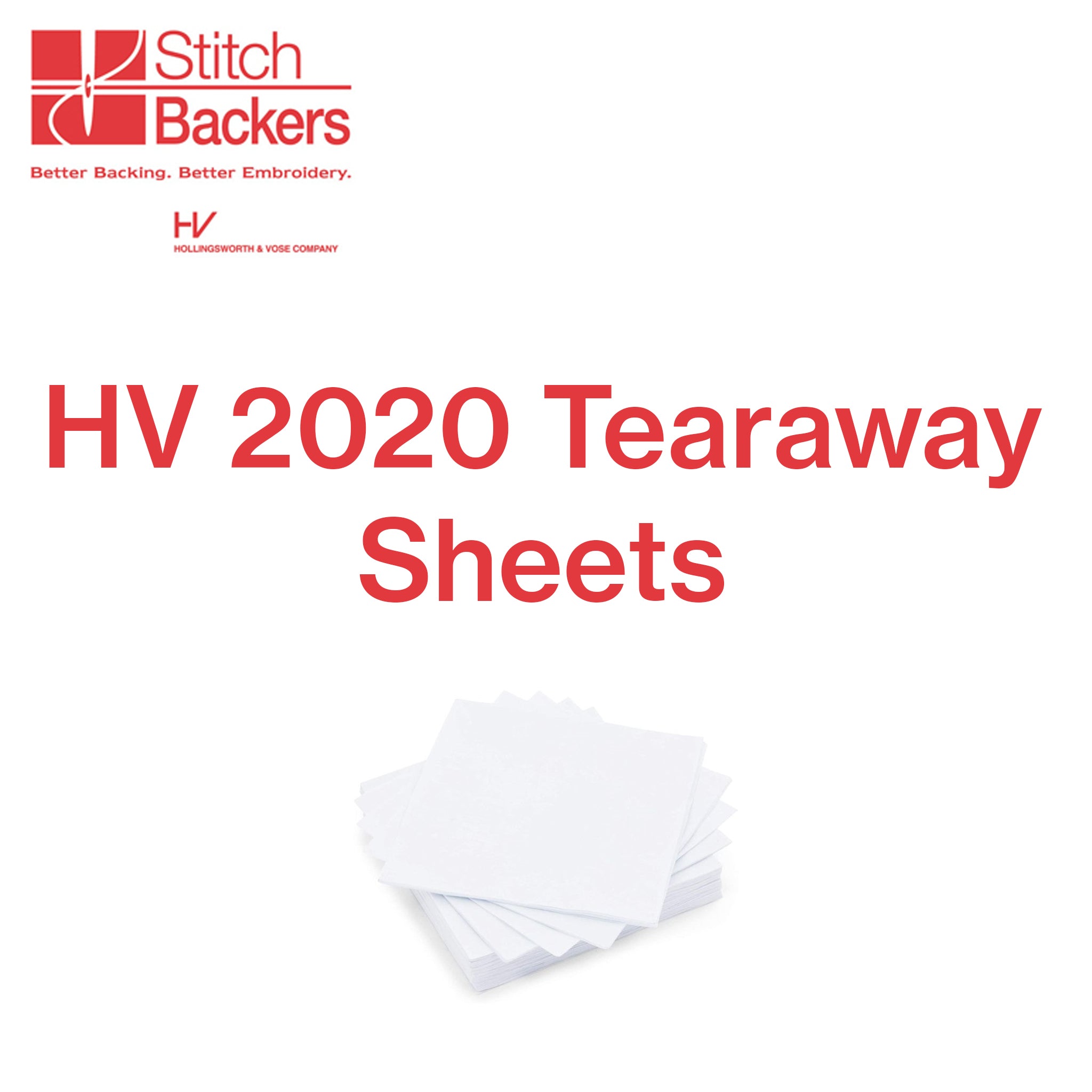 HV 2020 Precut Tearaway/Washaway 2.0oz Sheets