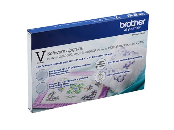 Brother SAVRVUGK1 V-Series Software Upgrade with 12”x8” & 8”x8” Frames