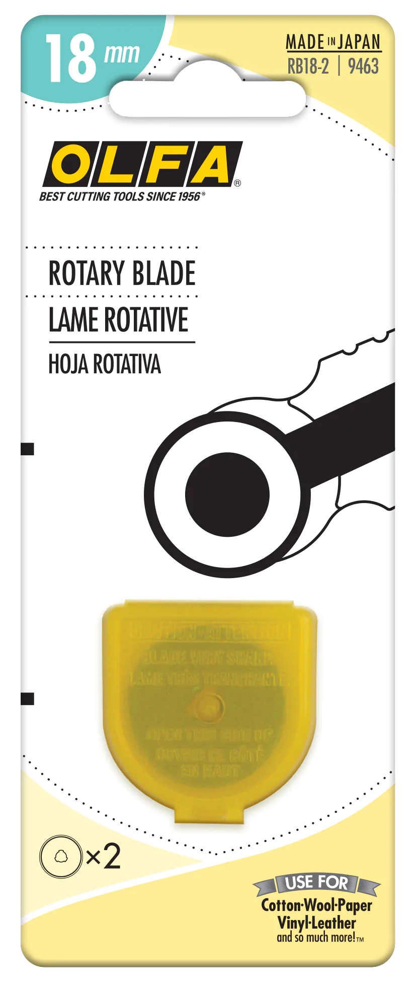 OLFA 18mm Rotary Blade 2 pack